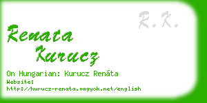 renata kurucz business card