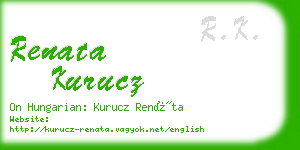 renata kurucz business card